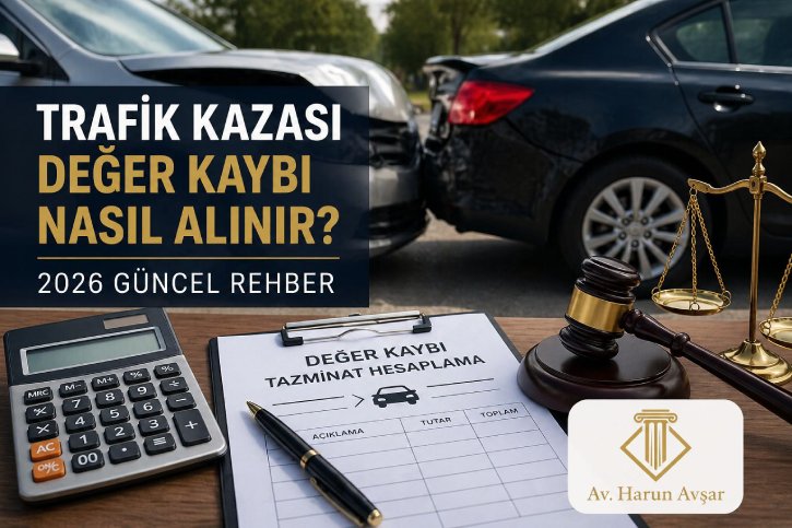 trafik kazası değer kaybı nasıl alınır 2026 güncel hesaplama