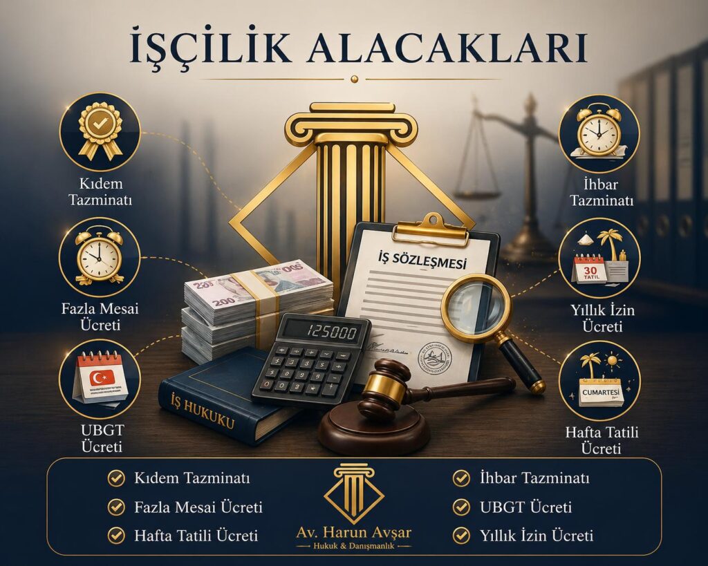 işçilik alacağı hesaplama aracı kıdem ihbar fazla mesai ubgt hafta tatili